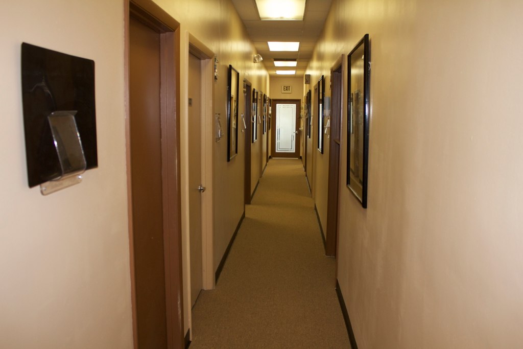 A hallway in the office of Broward Health & Wellness in Margate Florida a 33063 chiropractor